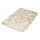 Tapis De Bain Damas de tourbillons d'or (Angle)