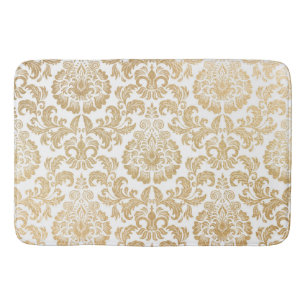 Tapis De Bain Damas de tourbillons d'or