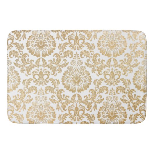 Tapis De Bain Damas de tourbillons d'or (Devant)