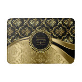 Tapis De Bain Damas Florales Noir Et Or (Devant)