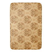 Tapis De Bain Damas Or Floral Doré (devant Vertical)