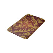 Tapis De Bain Damas rouge et or 1 (Angle)