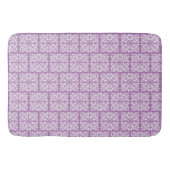 Tapis De Bain Damask blanc sur lilac (Devant)
