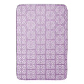 Tapis De Bain Damask blanc sur lilac (devant Vertical)