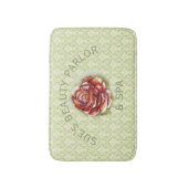 Tapis De Bain Damask Spring Green Pattern With Rose (Devant (Vertical))