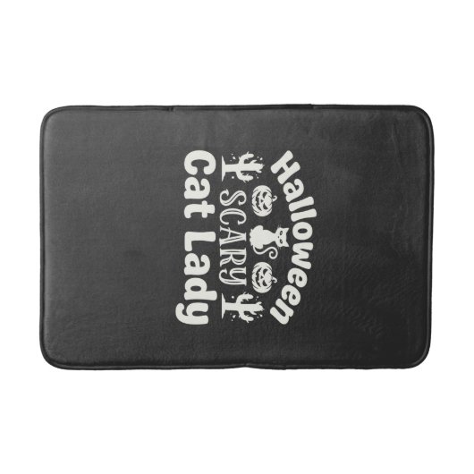 Tapis De Bain Dame de chat effrayante Halloween_1 (Devant)