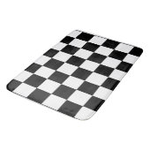 Tapis De Bain Damier noir et blanc (Angle)