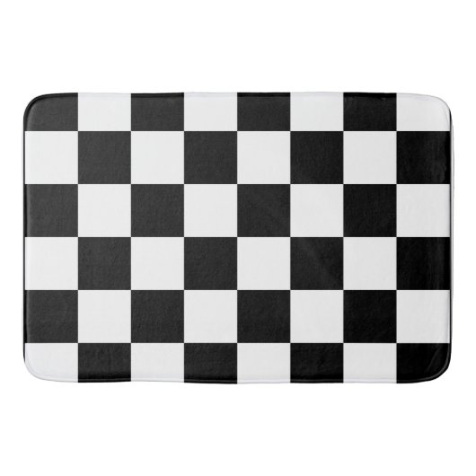 Tapis De Bain Damier noir et blanc (Devant)