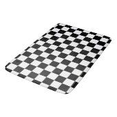 Tapis De Bain Damier noir et blanc élégant (Angle)