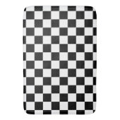 Tapis De Bain Damier noir et blanc élégant (devant Vertical)