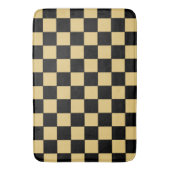 Tapis De Bain Damier noir et or (devant Vertical)