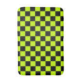 Tapis De Bain Damier noir et vert acide (Devant (Vertical))