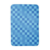 Tapis De Bain Damiers de nuances de bleu (Devant (Vertical))
