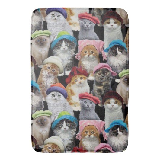 Tapis de bain d'amoureux de les chats (devant Vertical)