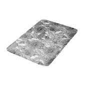 Tapis De Bain Dandelions, noir et blanc (Angle)