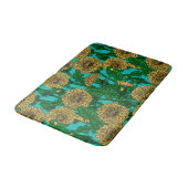 Tapis De Bain Dandelions sur turquoise (Angle)