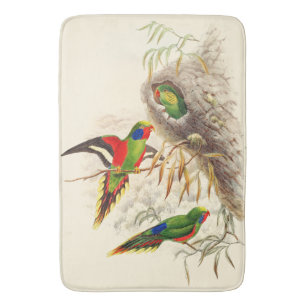 Tapis de bain d'animaux de faune d'oiseaux de