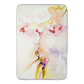 Tapis De Bain "Dans" la copie rose de colibri (devant Vertical)