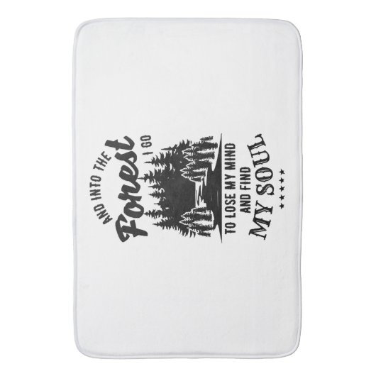 Tapis De Bain Dans la forêt je vais (devant Vertical)