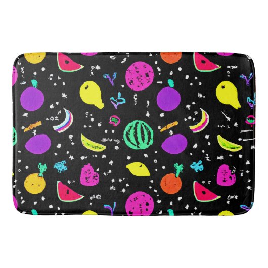 Tapis De Bain Danse énergique de fruits néons (Devant)