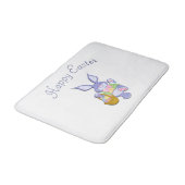 Tapis De Bain Danser violet Bunny de Pâques blanc (Angle)