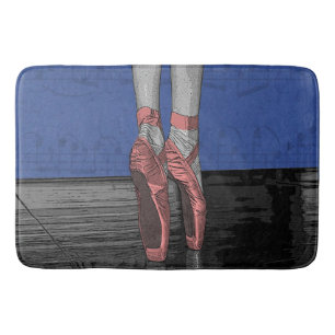 Tapis De Bain Danseur De Ballet Avec Chaussures Roses