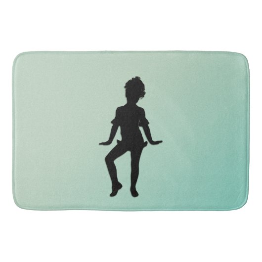 Tapis De Bain Danseuse verte la plus mignonne (Devant)