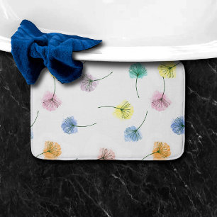 Tapis De Bain Dansons Motif floral aquarelle