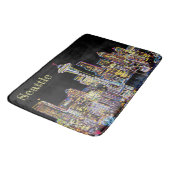 Tapis De Bain Dark be the Night - Luminous Seattle Skyline (Angle)
