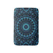 Tapis De Bain Dark Botanical Noir Mandala (Devant (Vertical))