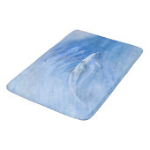 Tapis De Bain Dauphin de Bottlenose de maman et de bébé nageant (Angle)