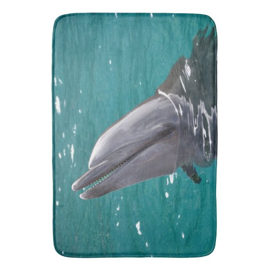 Tapis De Bain Dauphin en vert (devant Vertical)