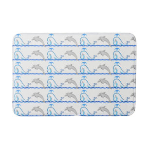 Tapis De Bain Dauphin et baleine Mat à bain moyen