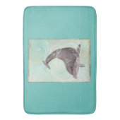 Tapis De Bain Dauphin se balançant dans l'eau verte Cool (devant Vertical)