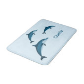 Tapis De Bain Dauphins bleu mignon Bain Mat (Angle)