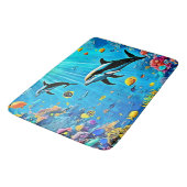 Tapis De Bain Dauphins et récif : Joie sous-marine (Angle)