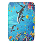 Tapis De Bain Dauphins et récif : Joie sous-marine (devant Vertical)
