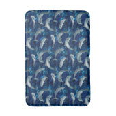 Tapis De Bain Dauphins sous-marins et natation de poissons (Devant (Vertical))
