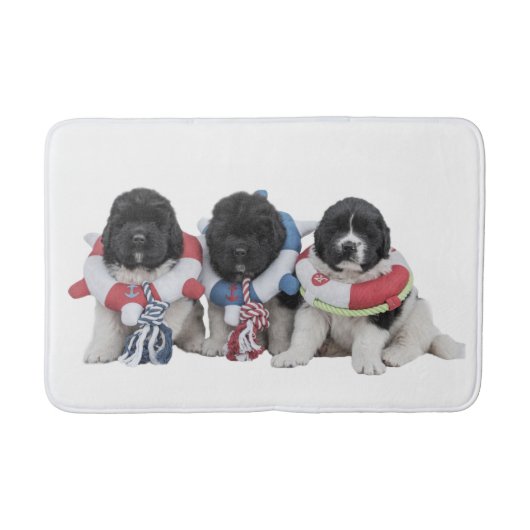 Tapis de bain de bébé de l'eau de Newfoundlands (Devant)