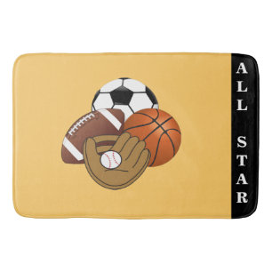 Tapis de bain de boules de sport