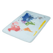 Tapis de bain de carte du monde (Angle)