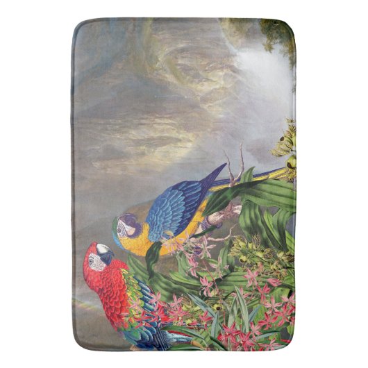 Tapis de bain de cascade de faune d'oiseaux de (devant Vertical)
