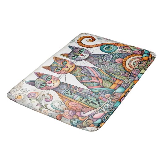 tapis de bain de chats apaisants (Angle)