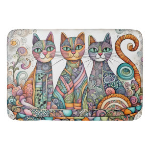 tapis de bain de chats apaisants