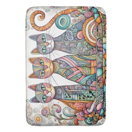 tapis de bain de chats apaisants (devant Vertical)