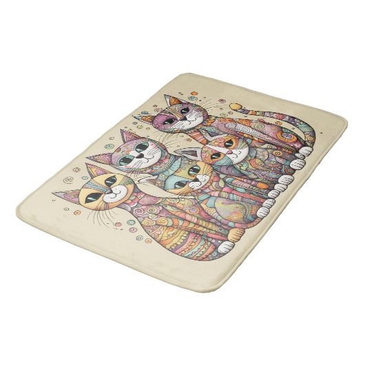 tapis de bain de chats apaisants (Angle)