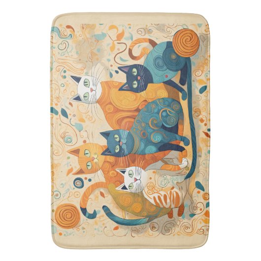 tapis de bain de chats apaisants (devant Vertical)
