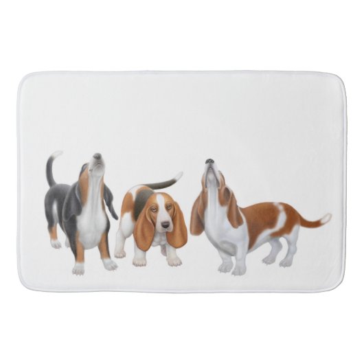 Tapis de bain de chiens d'hurlement Basset Hound (Devant)