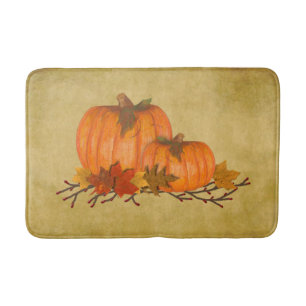 Tapis de bain de citrouilles de chute