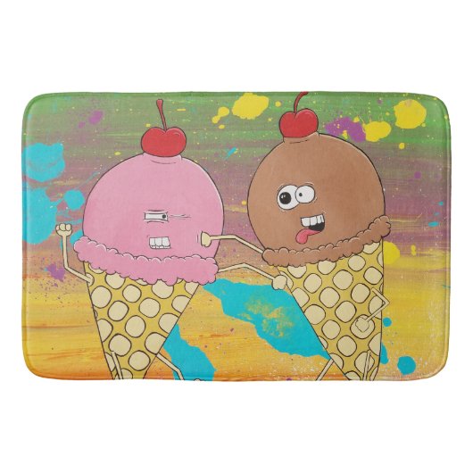 Tapis de bain de combat de crème glacée (Devant)
